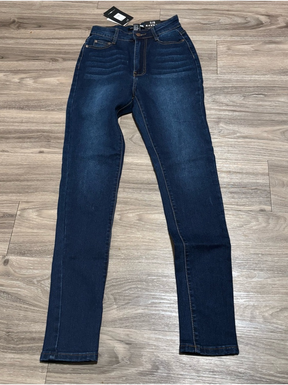 Fashion Nova Dark Indigo High-Rise Skinny Jeans